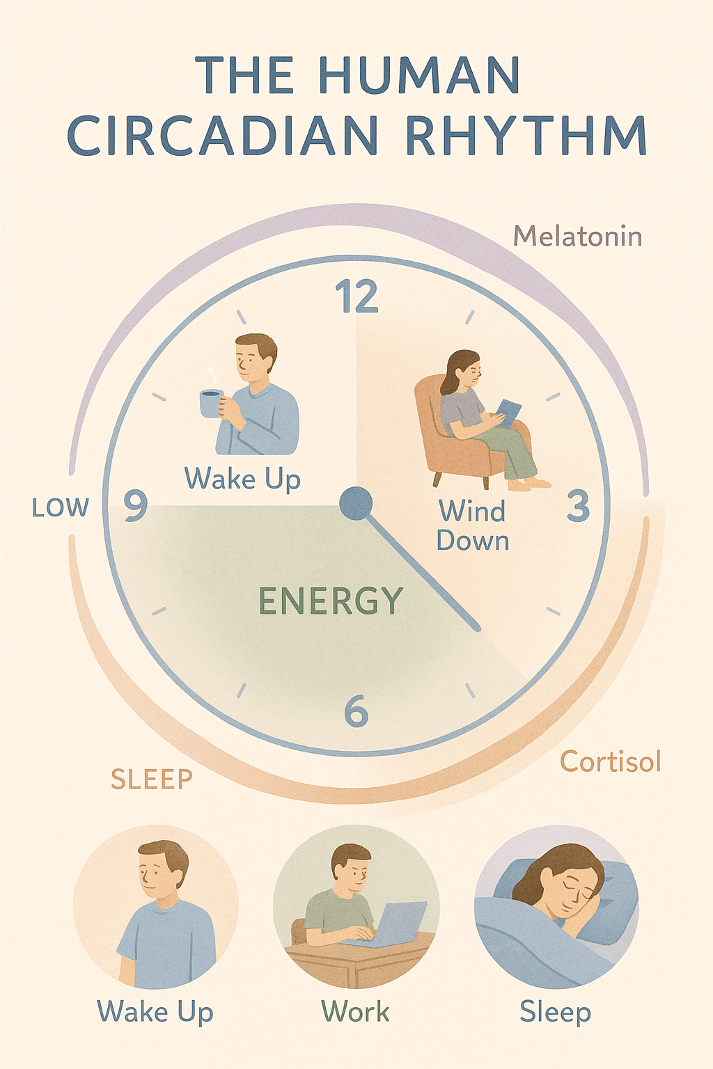Infographic on the 10-3-2-1-0 sleep rule for better rest